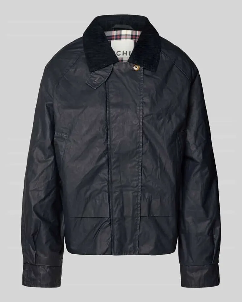ICHI Jacke mit Umlegekragen und Eingrifftaschen Modell 'GANILO Marine