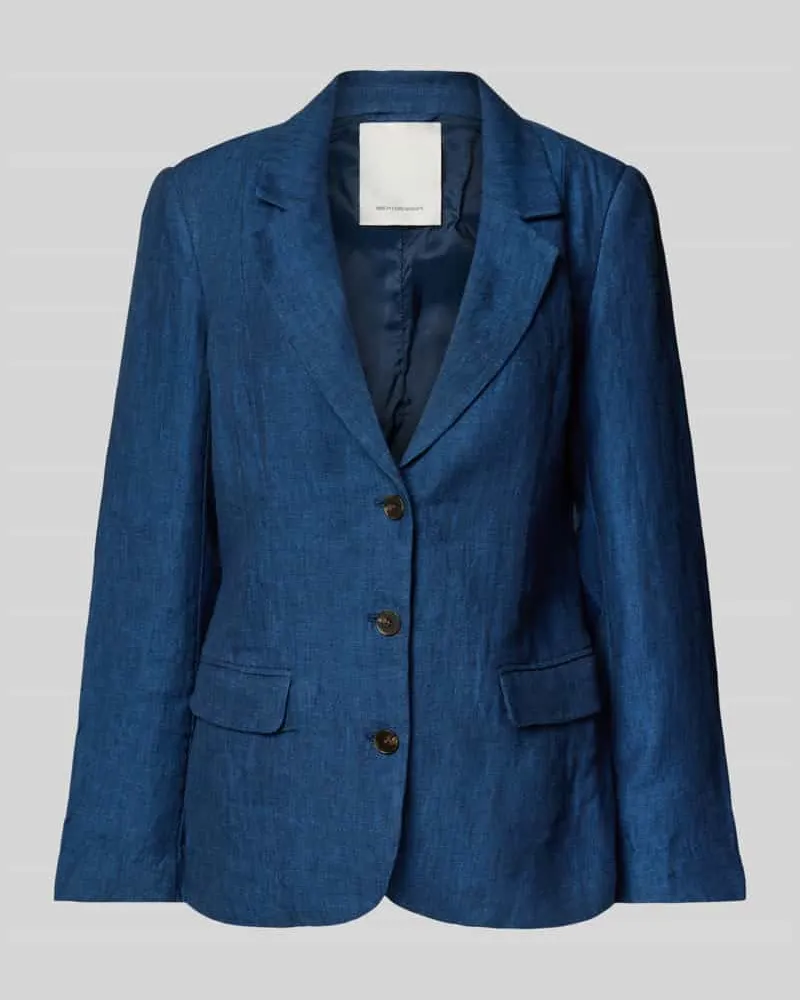 MOSS COPENHAGEN Regular Fit Blazer mit Pattentaschen Modell 'Naira Claritta Rauchblau