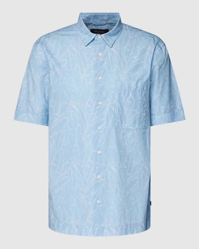 Maerz Freizeithemd mit Allover-Muster Bleu