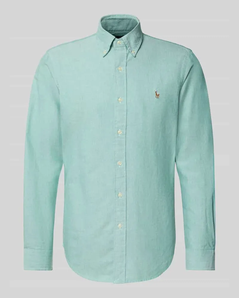 Ralph Lauren Regular Fit Freizeithemd mit Logo-Stitching Modell 'Cub Gruen