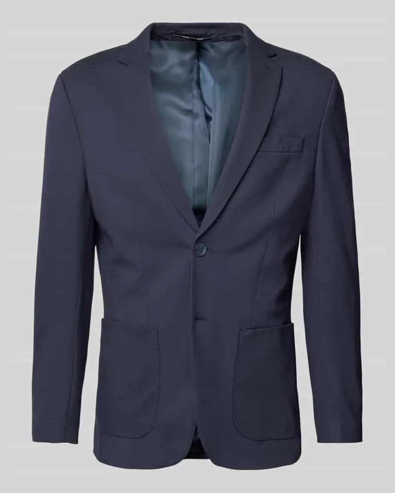 Selected Homme Slim Fit Sakko mit Reverskragen Modell 'DELON Dunkelblau