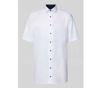 Regular Fit Business-Hemd mit logo-Stitching Modell 'Global