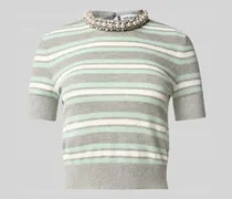 T-Shirt mit Strasssteinbesatz