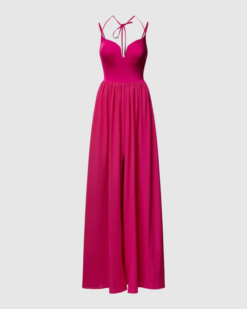 Vera Wang Abendkleid mit Herz-Ausschnitt Modell 'VERLINE Fuchsia