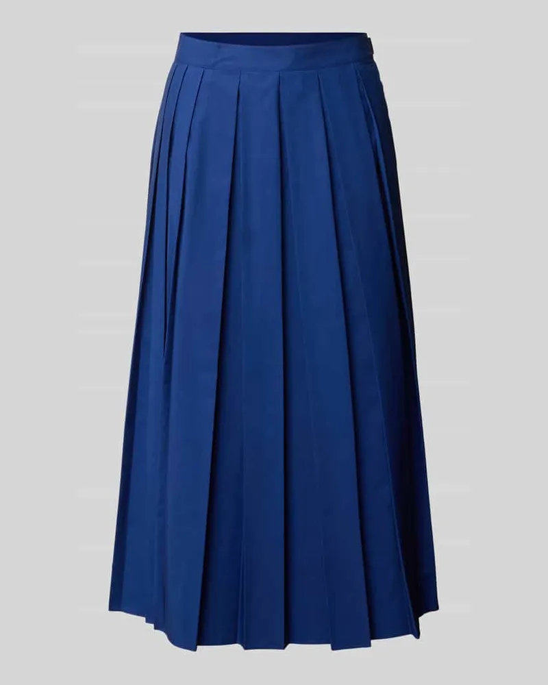 MAX&Co. Ausgestellter Midi-Rock aus Baumwoll-Mix Royal