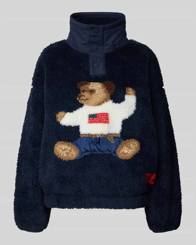 Ralph Lauren Strickpullover mit Stehkragen Marine
