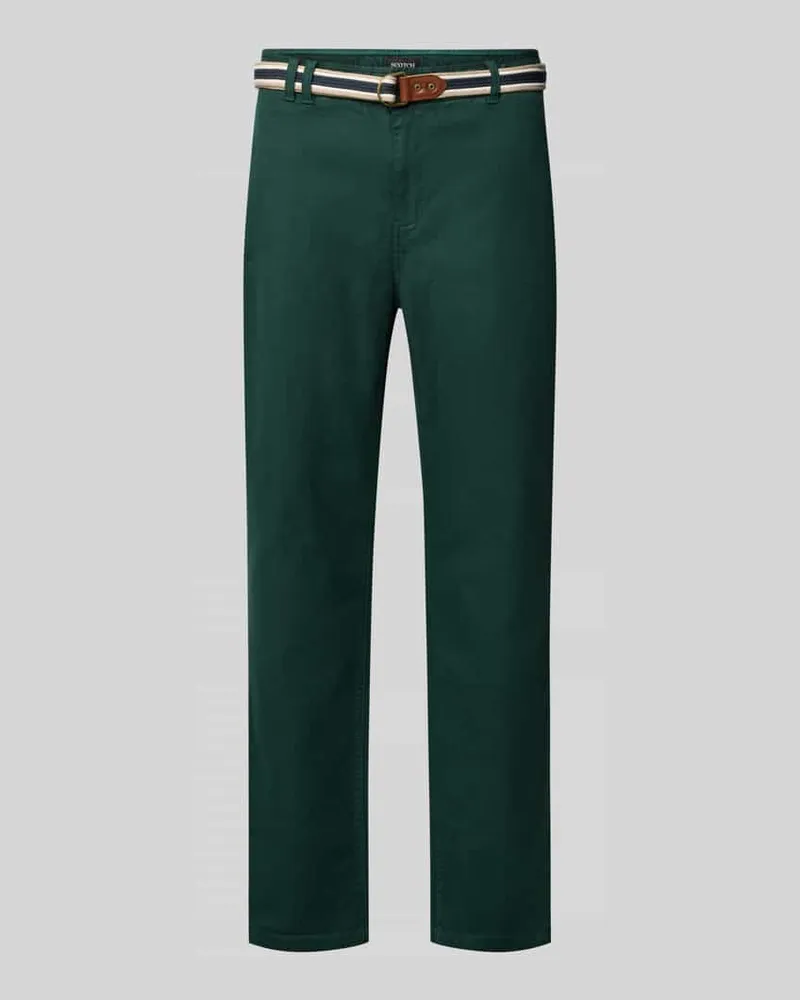 Scotch&Soda Hose mit Gürtel Modell 'WARREN Dunkelgruen