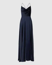 Vera Mont Abendkleid mit Wasserfall-Ausschnitt Marine