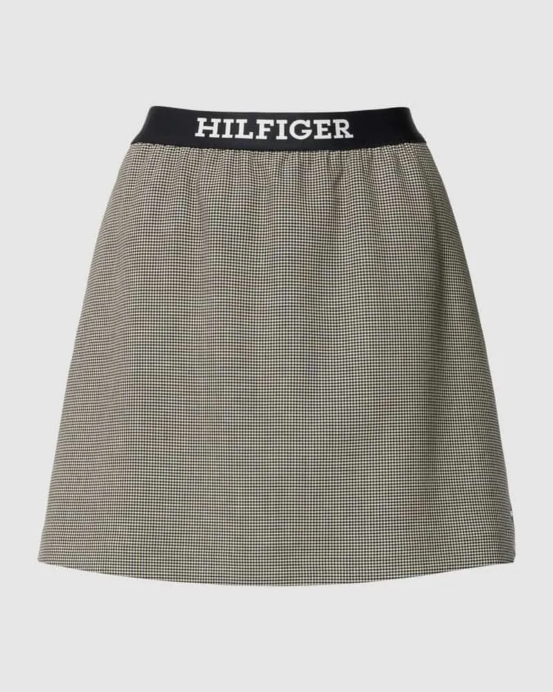 Tommy Hilfiger Minirock mit Glencheck-Muster Modell 'ELASTICATED Black