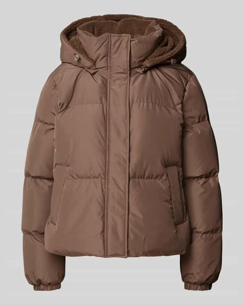 OPUS Steppjacke mit Kapuze Modell 'Haide Hellbraun