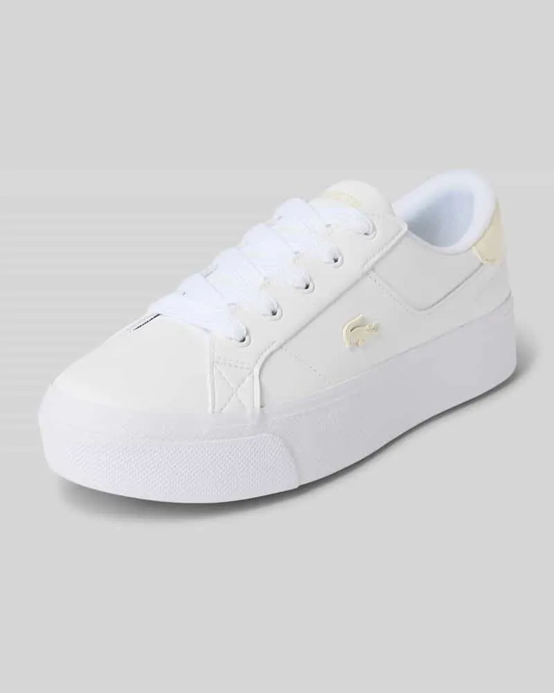 Lacoste Sneaker aus Leder-Mix Modell 'ZIANE Weiss