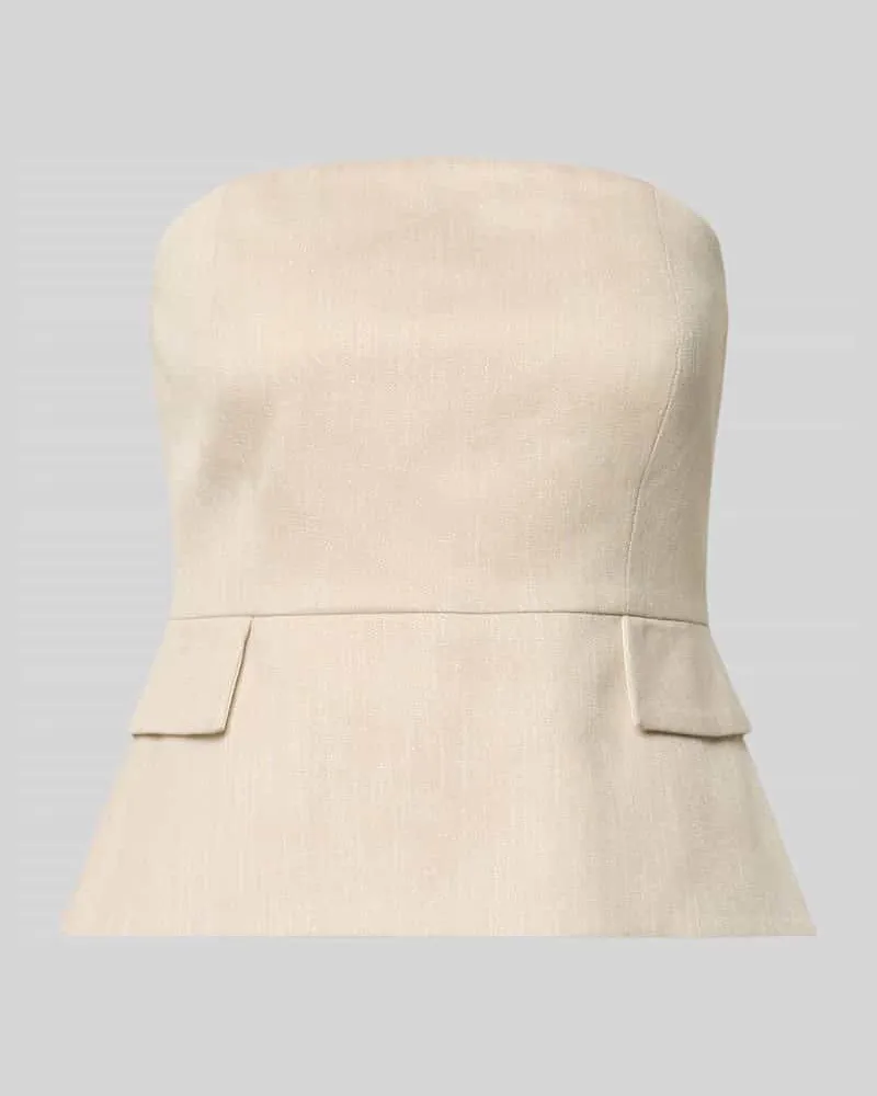 COMMA Bandeau-Top mit Pattentaschen Sand