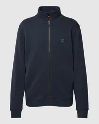 HUGO BOSS Sweatjacke mit Reißverschluss Dunkelblau