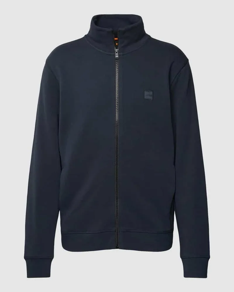 HUGO BOSS Sweatjacke mit Reißverschluss Dunkelblau