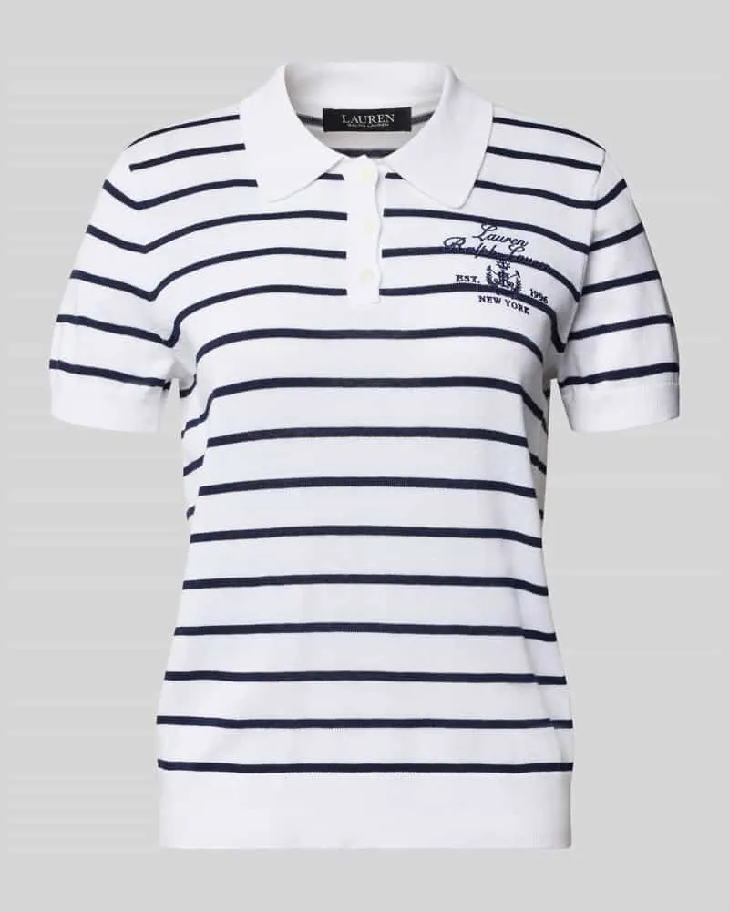 Ralph Lauren Strickshirt mit Polokragen Modell 'NATRISSA Marine
