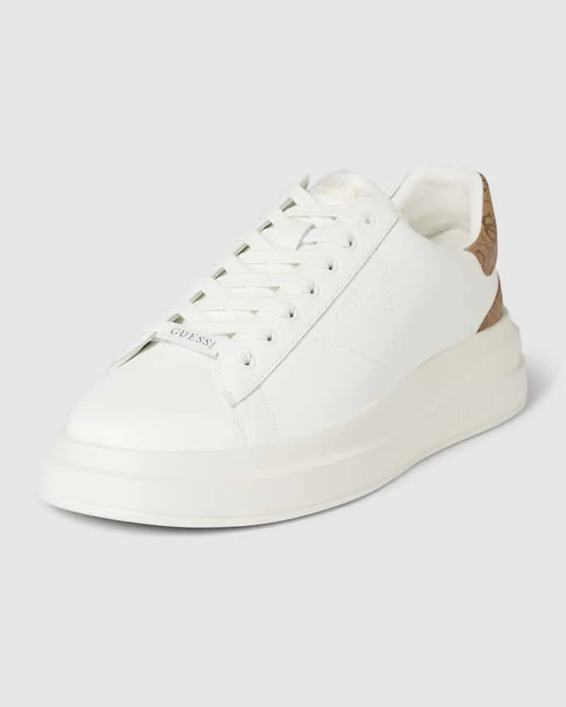 Guess Sneaker mit Leder-Patches Modell 'ELBA Weiss