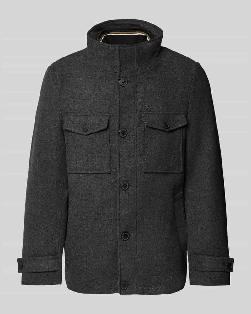 Christian Berg Jacke mit Stehkragen Anthrazit