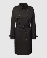 Christian Berg Trenchcoat mit Taillengürtel Black