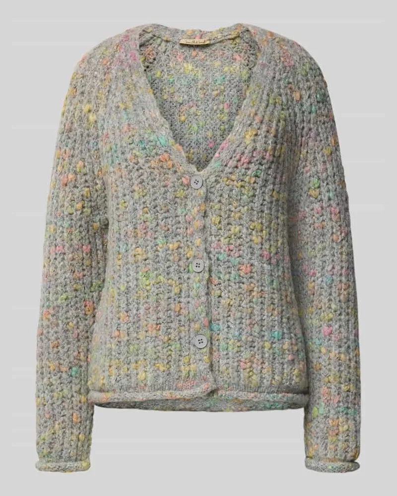 Smith & Soul Regular Fit Strickjacke mit Woll-Anteil Mittelgrau