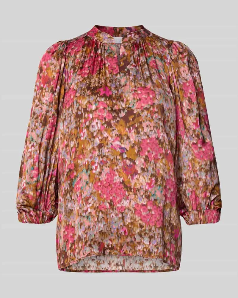 Rich&Royal Blusenshirt mit V-Ausschnitt Bordeaux