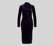 Midikleid aus Samt mit Raffungen Modell 'FELRAD