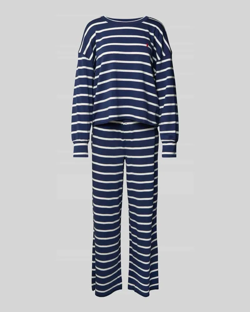 Ralph Lauren Pyjama mit Logo-Stitching und elastischem Logo-Bund Dunkelblau