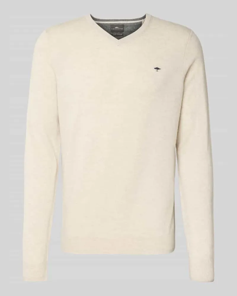 Fynch-Hatton Regular Fit Pullover mit Kaschmir-Anteil Modell 'Merino Offwhite