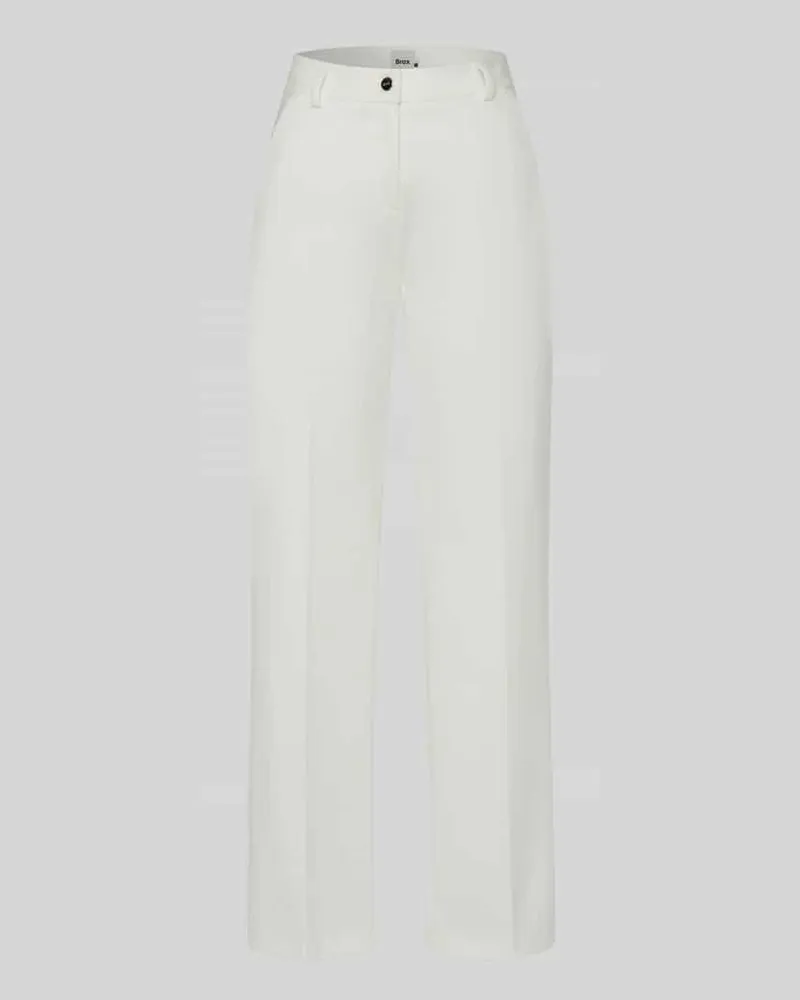 Brax Wide Leg Hose aus Viskose-Mix Offwhite