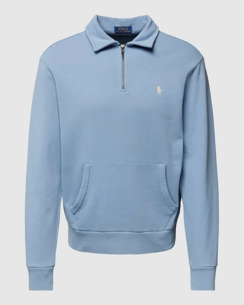 Ralph Lauren Sweatshirt mit Logo-Stitching Hellblau