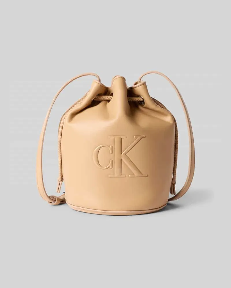 Calvin Klein Henkeltasche mit Logo-Stitching Sand