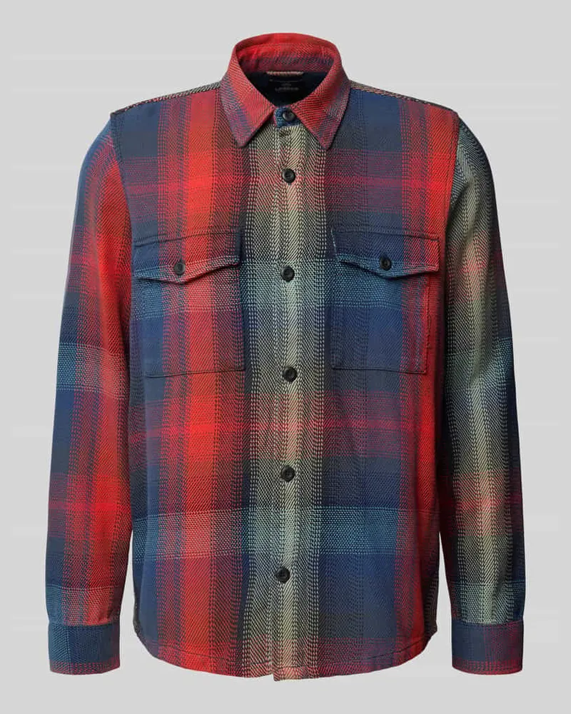 Lerros Regular Fit Hemdjacke mit Brusttaschen Modell 'SHIRT JACKET Dunkelblau