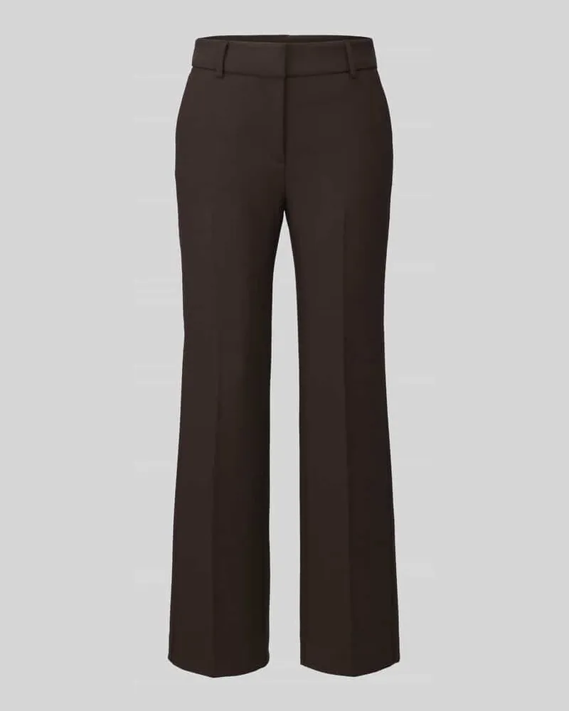 Selected Weite Hose aus Viskose-Mix Modell 'RITA Dunkelbraun