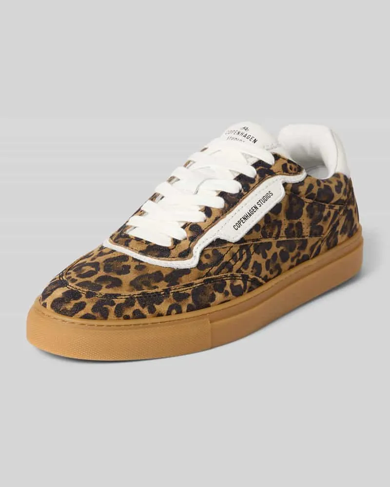 Copenhagen Sneaker aus Leder mit Label-Detail Modell 'CPH90 Beige