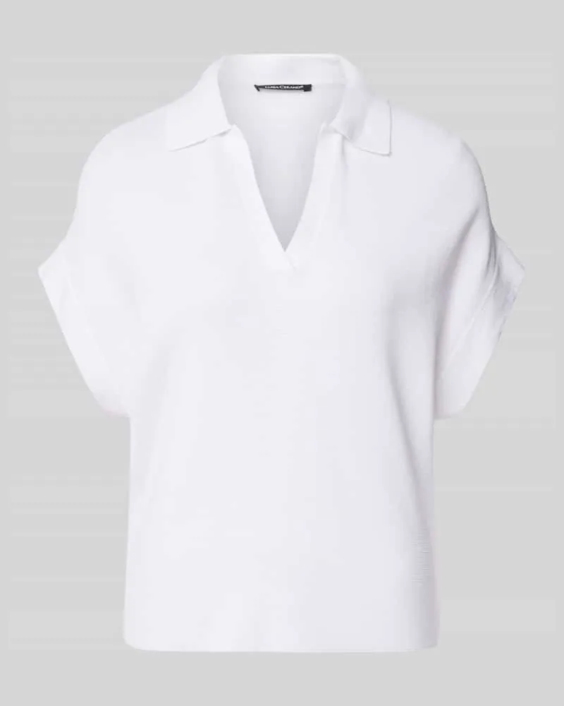 Luisa Cerano Strickshirt mit 1/2-Arm Weiss