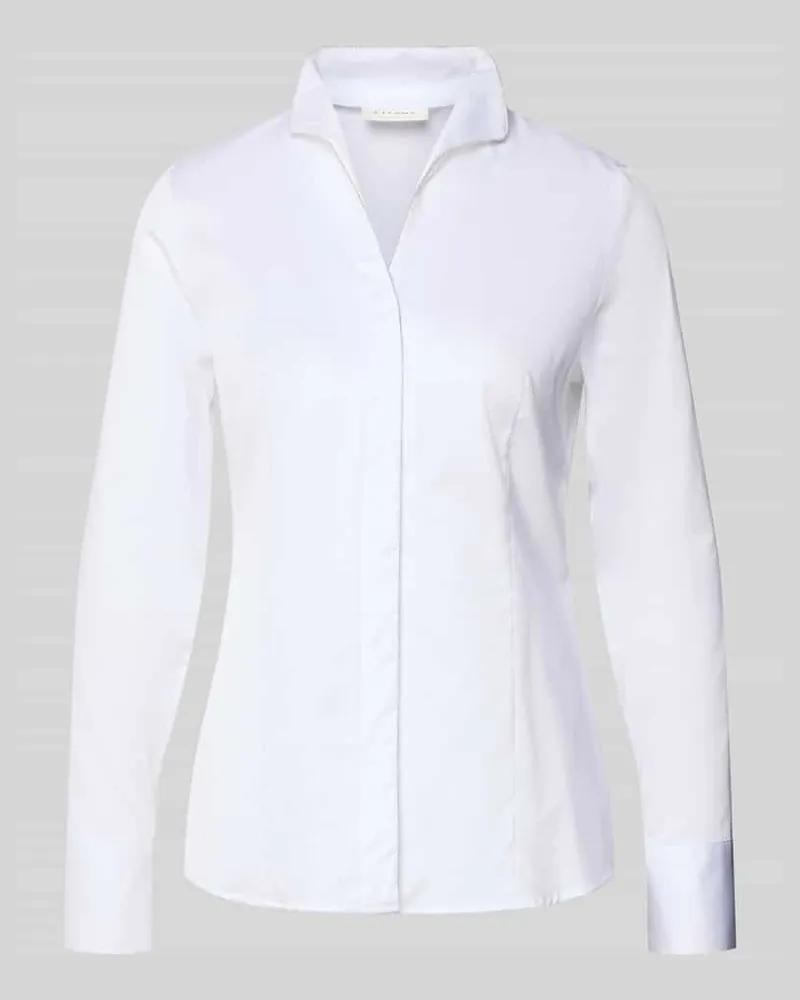 Eterna Hemdbluse mit Stehkragen Weiss