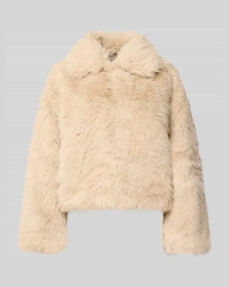 Noisy may Jacke aus Kunstfell Modell 'EVIE Beige