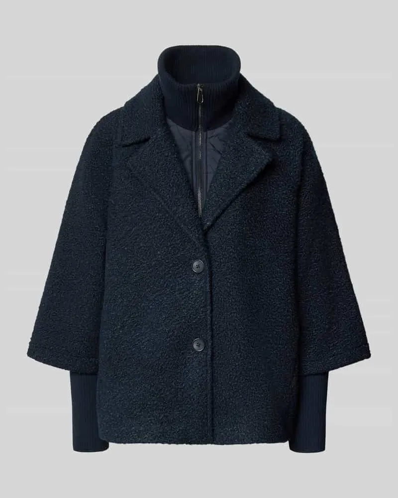 Tom Tailor Regular Fit Webpelzjacke im 2-in-1-Look Marine