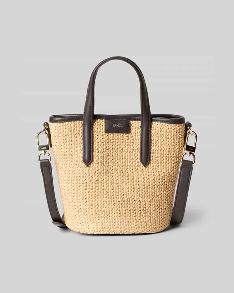 HUGO BOSS Umhängetasche in Bast-Optik Modell 'JALA Beige