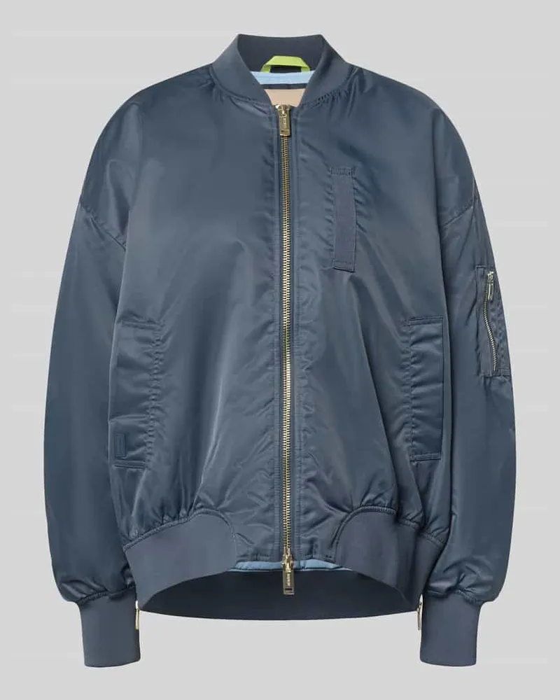 Mos Mosh Relaxed Fit Bomberjacke mit Stehkragen Modell 'Ruby Dunkelblau