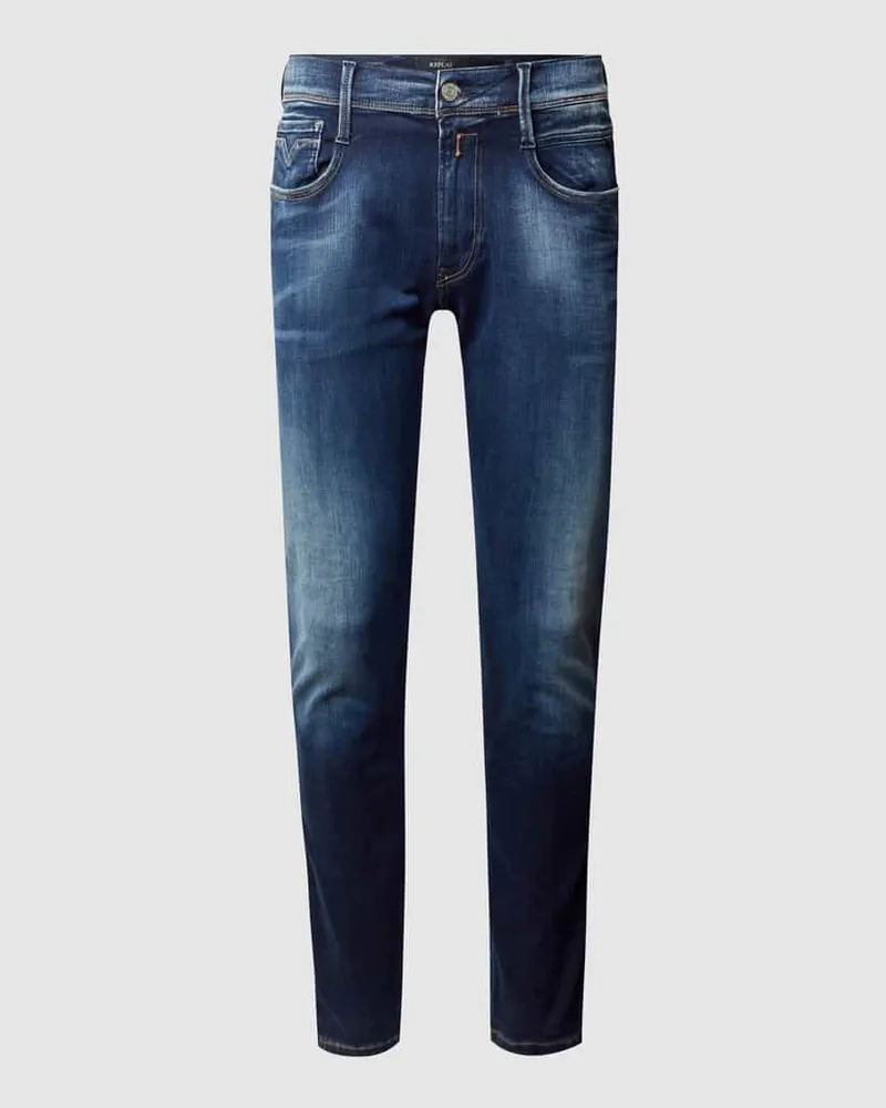 Replay Slim Fit Jeans mit Stretch-Anteil Modell 'Anbass' - 'Hyperflex Bio Jeansblau