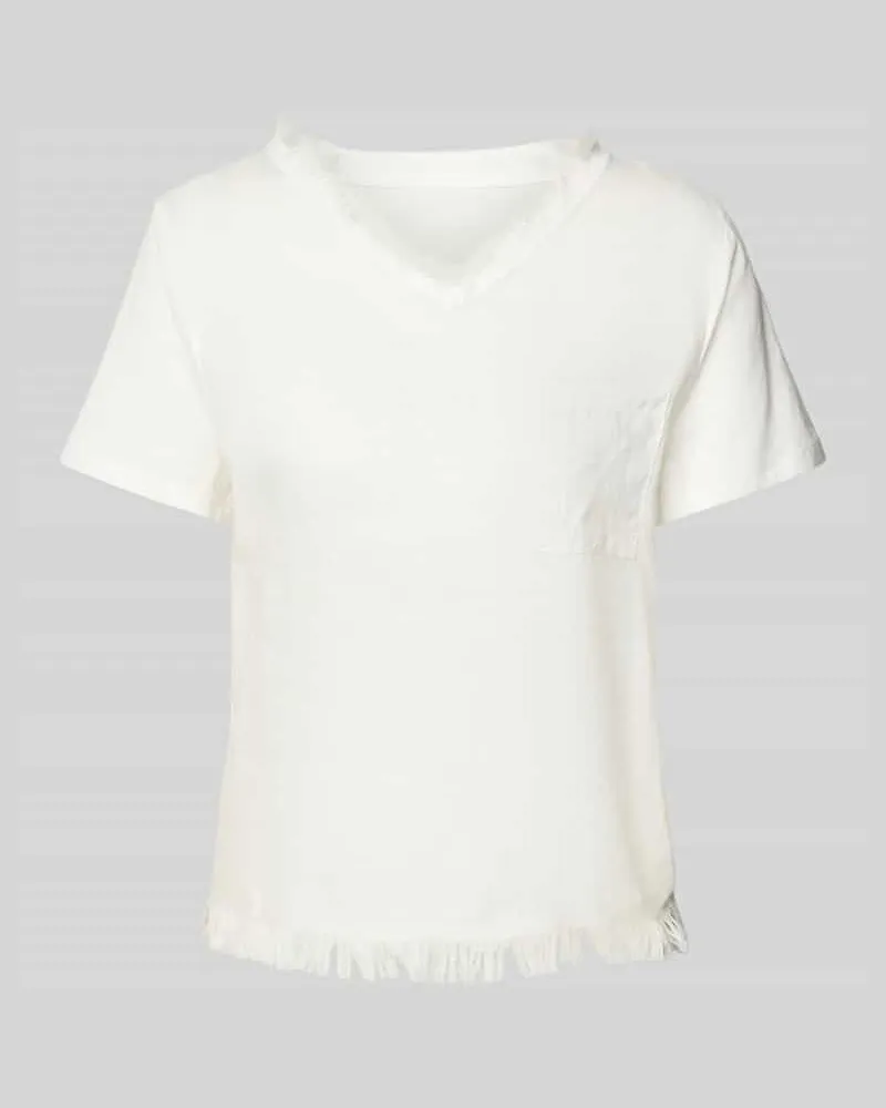 Marc Cain Blusenshirt mit Brusttasche Offwhite