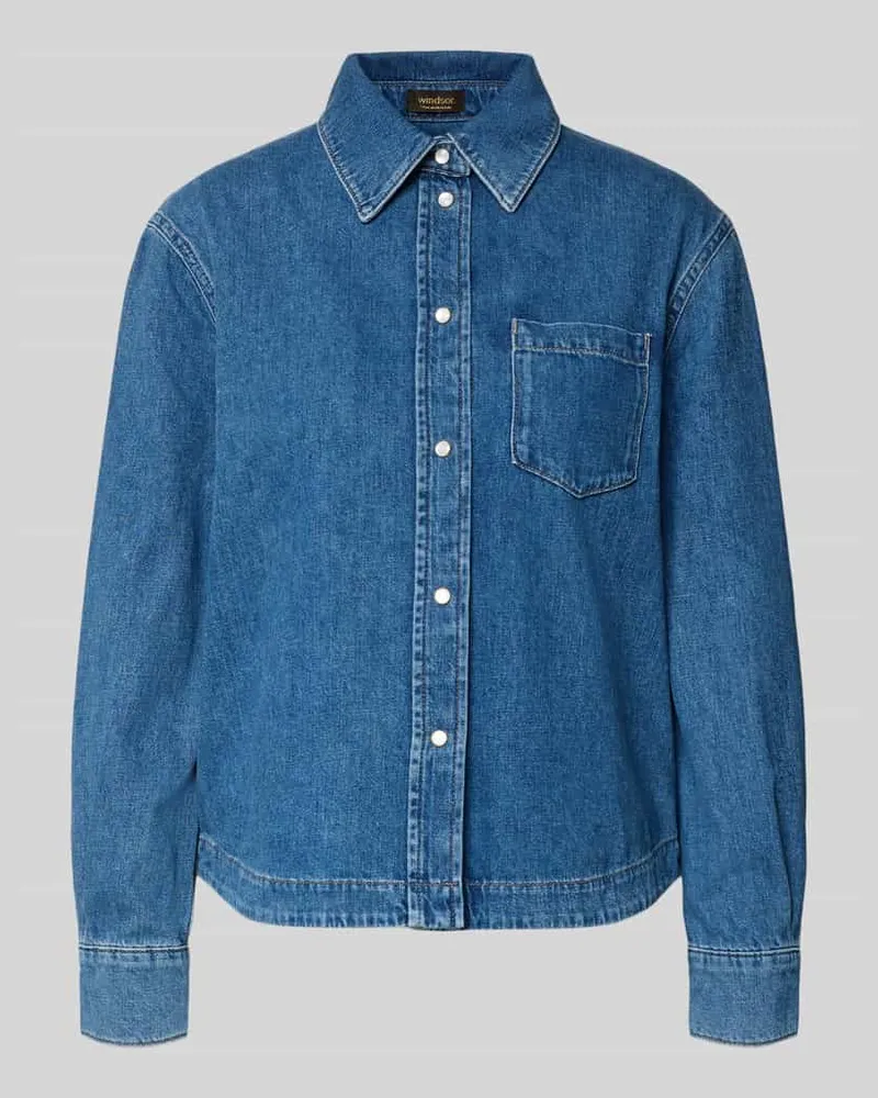 windsor. Jeansjacke mit Knopfleiste Modell 'Ivy Jeansblau