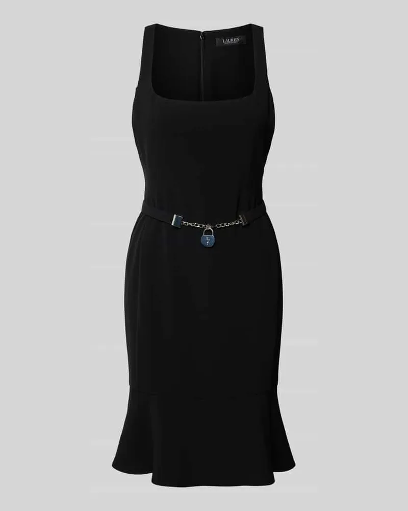 Ralph Lauren Knielanges Kleid mit Bindegürtel Black