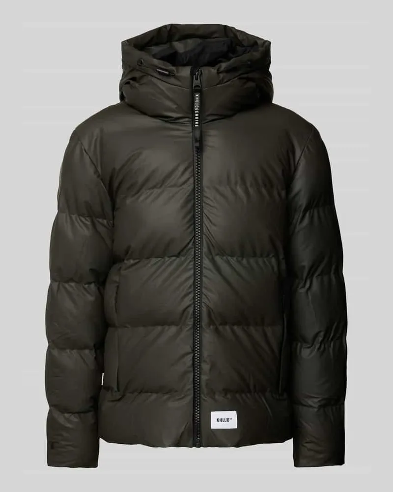 khujo Steppjacke mit Label-Patch Modell 'Dover Gruen
