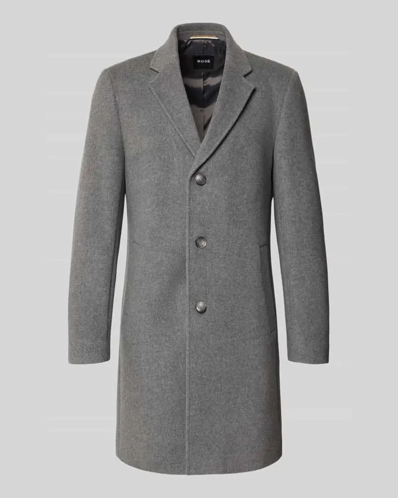 HUGO BOSS Slim Fit Funktionsmantel aus Woll-Mix Modell 'HYDE Graphit