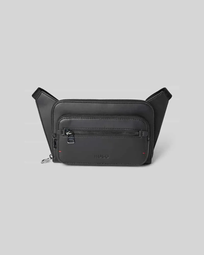 HUGO BOSS Umhängetasche mit Label-Prägung Modell 'Oscaar Black