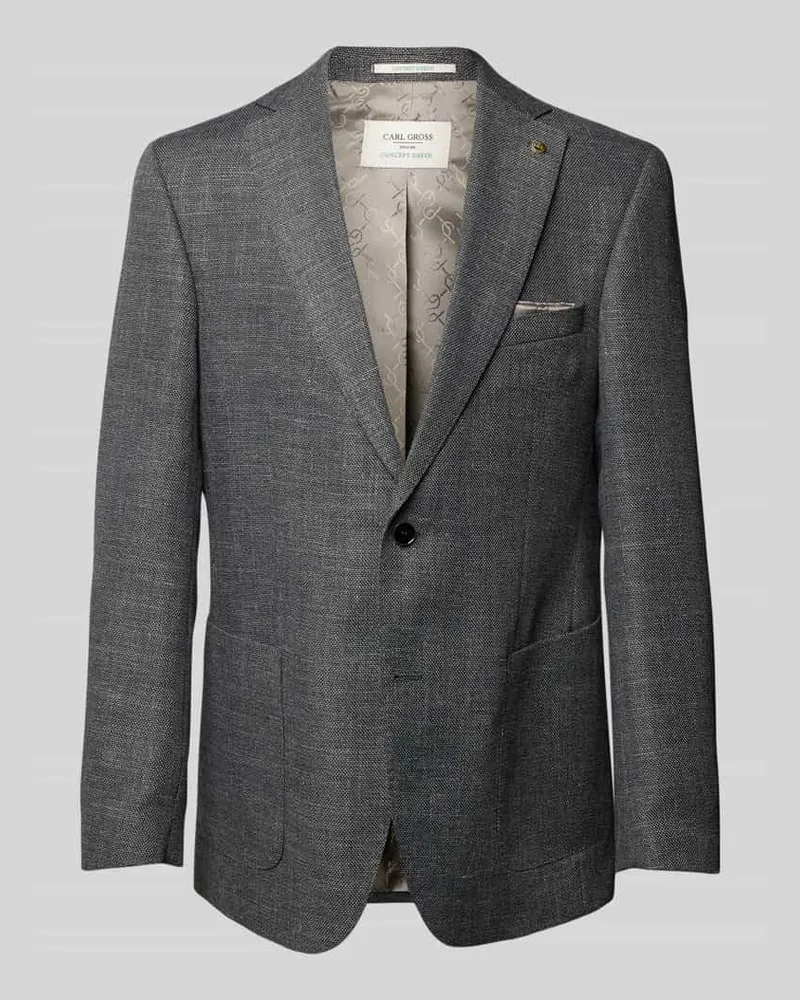 Carl Gross Regular Fit Sakko mit Woll- und Leinen-Anteil Modell 'Sander Anthrazit