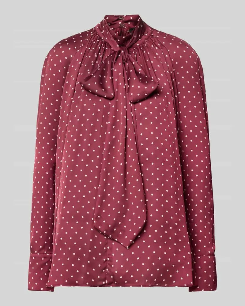 ROTATE Birger Christensen Regular Fit Bluse aus Satin Bordeaux