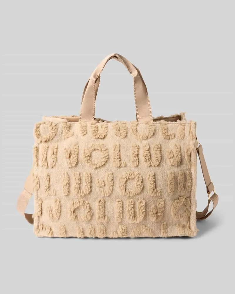 Liu Jo Tote Bag mit Teddyfell Beige
