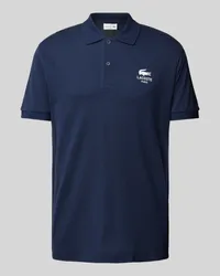 Lacoste Poloshirt mit Label-Print Modell 'Piquet Dunkelblau